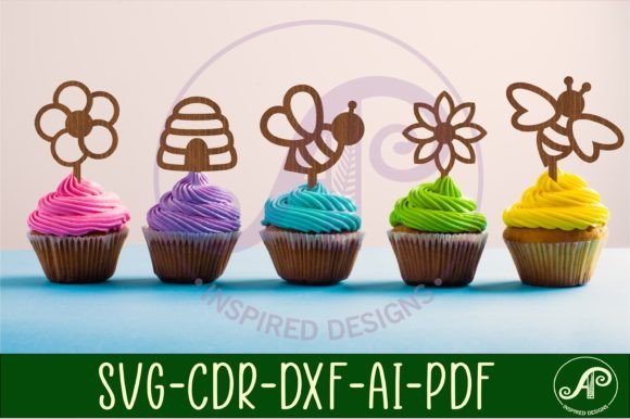 Cupcake Toppers primavera
