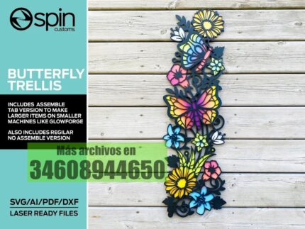 Enrejado de jardín vertical de mariposas
