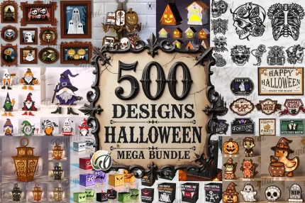 Paquete de corte laser 3D para Halloween 500 diseños