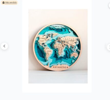 Mapa 3D de 6 capas del mundo