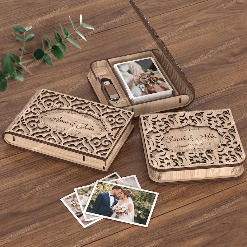 2 cajas usb para fotos de boda - Imagen 5