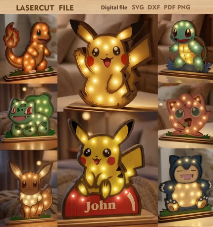 Luz nocturna lamparas de pokemon