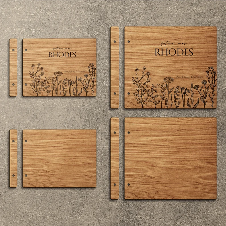 Libro de planificador de bodas floral personalizado - Imagen 7