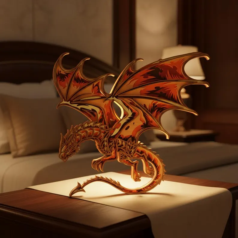 Dragon multicapa svg arte mural - Imagen 6
