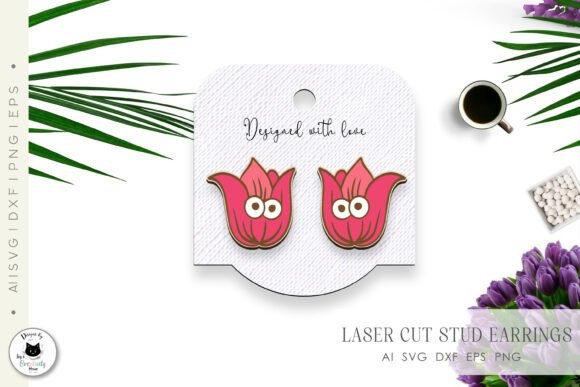 Pendientes de flores divertidas - Imagen 7