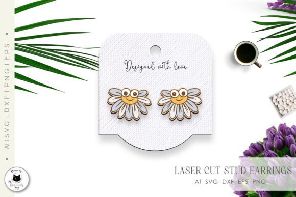 Pendientes de flores divertidas - Imagen 3