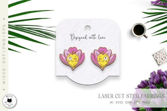 Pendientes de flores divertidas - Imagen 4