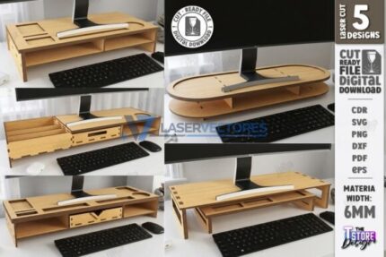 Paquete de elevadores de soporte para monitor