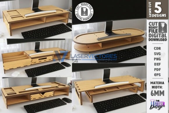 Paquete de elevadores de soporte para monitor