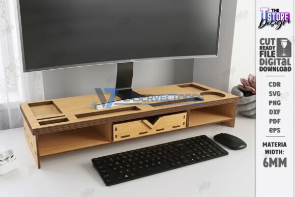 Paquete de elevadores de soporte para monitor - Imagen 3