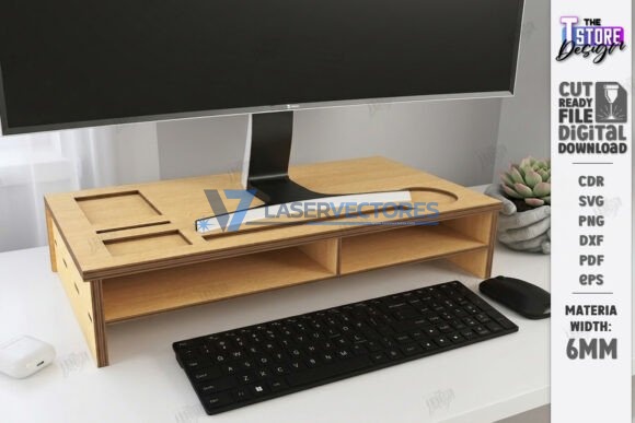 Paquete de elevadores de soporte para monitor - Imagen 5