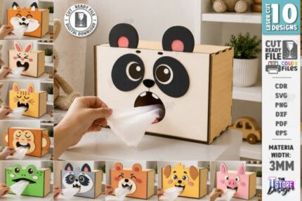 Paquete de cajas de pañuelos divertidas