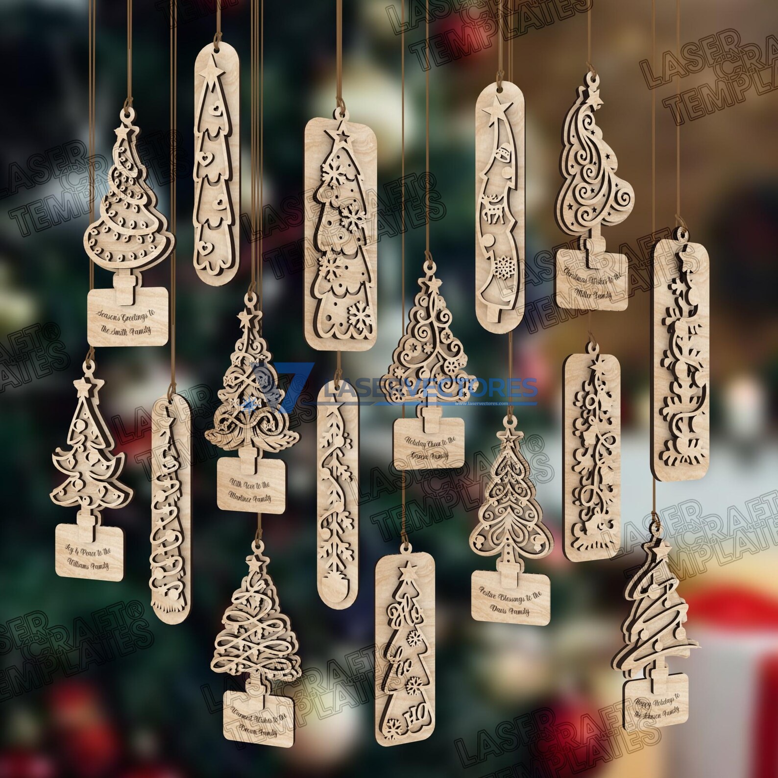 16 Adornos colgantes para árbol de Navidad multicapa - Imagen 2