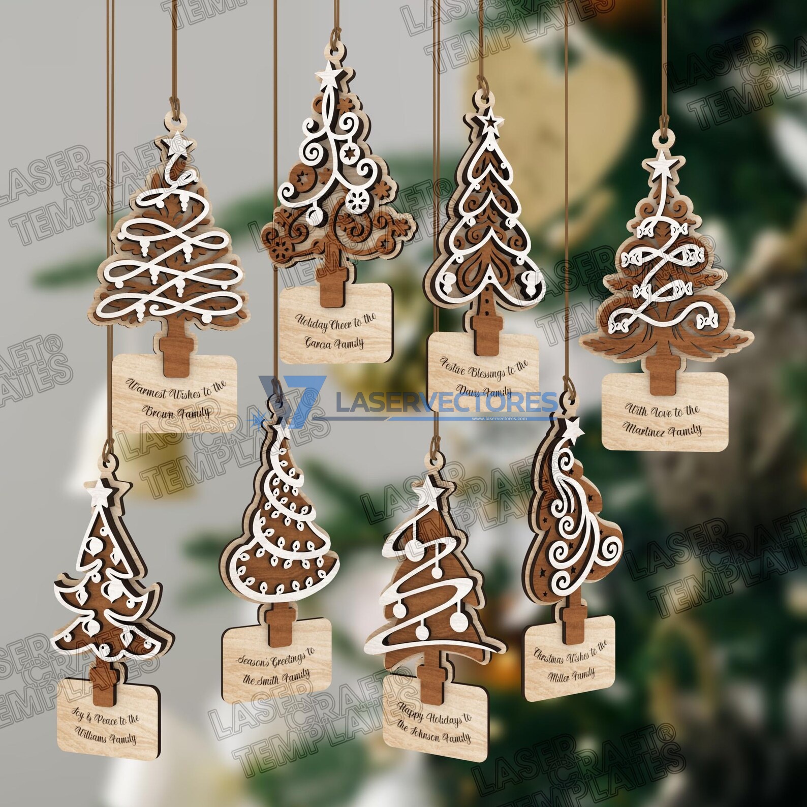 16 Adornos colgantes para árbol de Navidad multicapa - Imagen 4