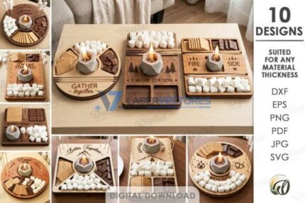 Paquete de bandejas para estación de s’mores
