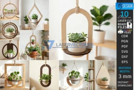 Paquete de soportes para macetas colgantes