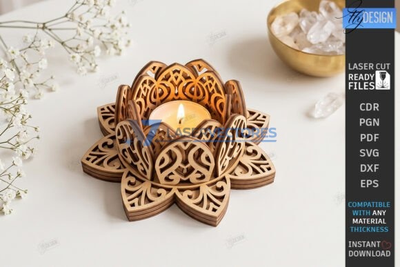 Portavelas Lotus Tealight - Imagen 2