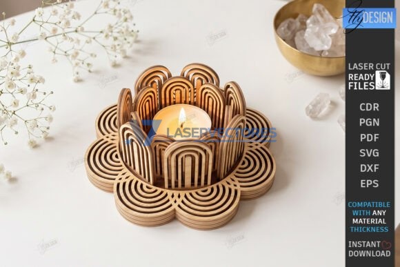 Portavelas Lotus Tealight - Imagen 3