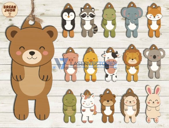 Paquete de animales colgantes adorables