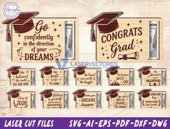 Paquete para portadinero de graduación