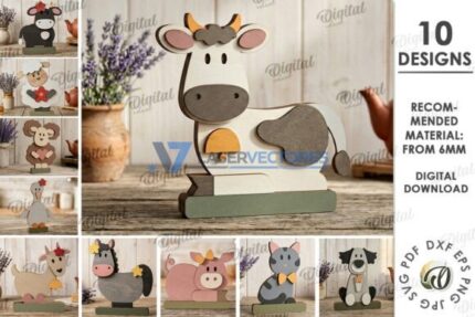 Paquete de soportes para animales de granja