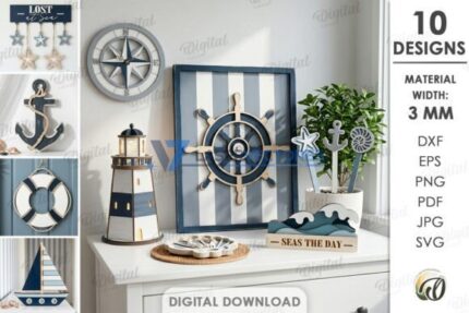 Paquete de decoraciones marinas