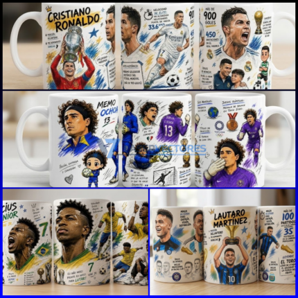 Tazas leyendas del mundial