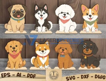 Paquete de figuras de perros