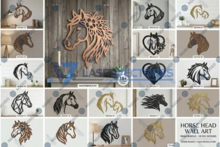 Megapaquete de arte mural de cabezas de caballo