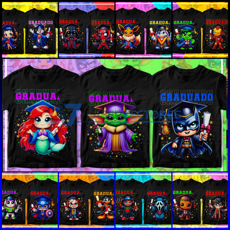 Camisetas graduación cartoon
