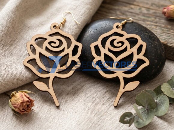 Paquete de pendientes de flores de rosa - Imagen 2