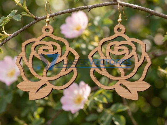 Paquete de pendientes de flores de rosa - Imagen 4