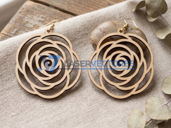 Paquete de pendientes de flores de rosa - Imagen 5