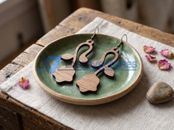 Paquete de pendientes de flores de rosa - Imagen 6