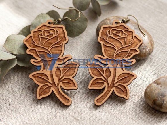 Paquete de pendientes de flores de rosa - Imagen 8