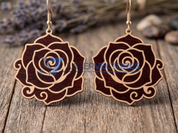 Paquete de pendientes de flores de rosa - Imagen 9