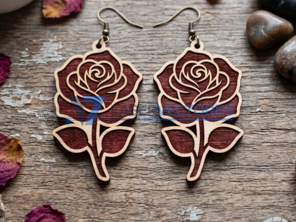 Paquete de pendientes de flores de rosa - Imagen 10