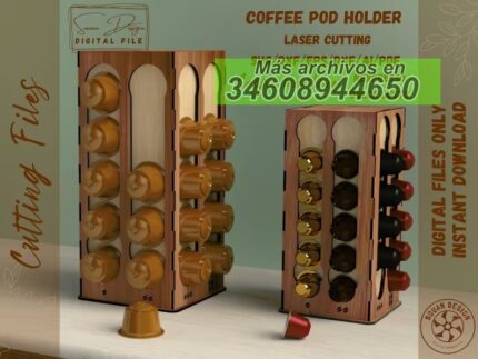 Soporte rectangular de la cápsula de café