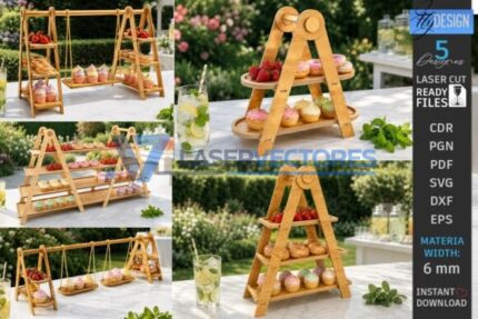 Paquete de soportes para cupcakes escalonados