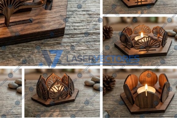 Paquete de portavelas Lotus Tealight - Imagen 3