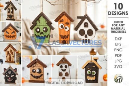 Paquete de adornos para la casa de Halloween