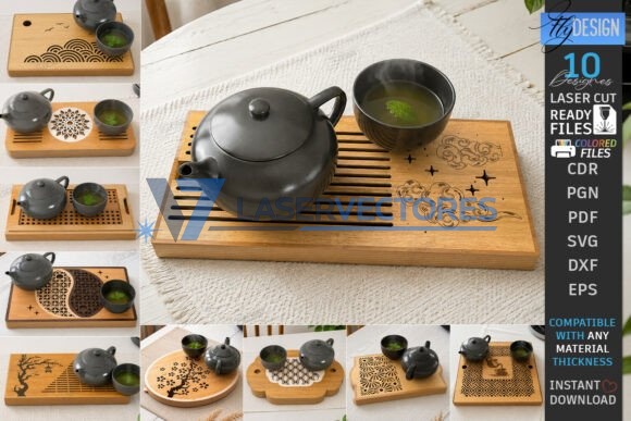 Juego de bandejas para té