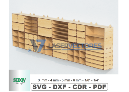 12 cajas modulares de almacenamiento de pared