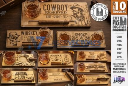 Juego de vaso de whisky y soporte para puros