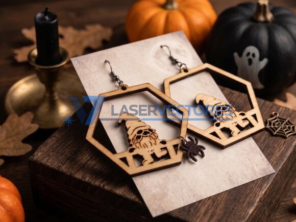 Diseño de pendientes de gnomo de Halloween - Imagen 3