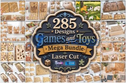 285 diseños de juegos y juguetes – Atención algunos diseños incluye marca de agua