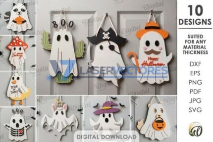 Paquete de colgadores de puerta de fantasmas