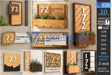 Paquete de letreros para números de casa