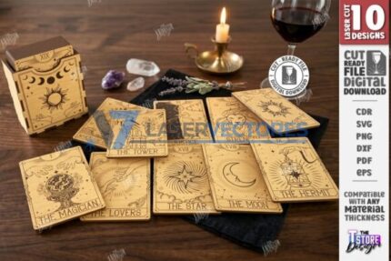 Paquete de posavasos con diseño de cartas del tarot