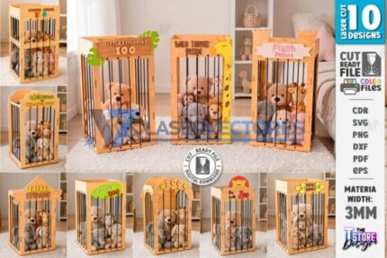 Set de almacenamiento de animales de peluche